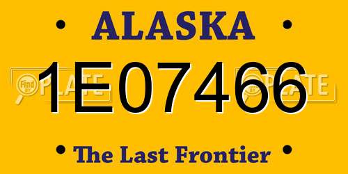 1E07466 Alaska License Plate