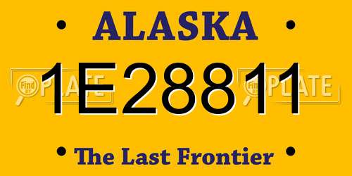 1E28811 Alaska License Plate