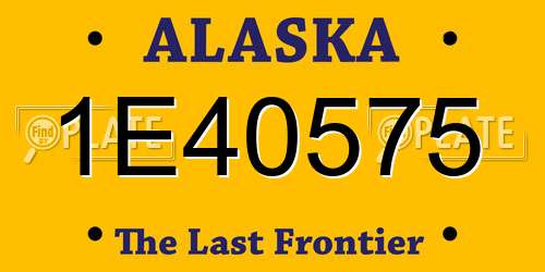 1E40575 Alaska License Plate