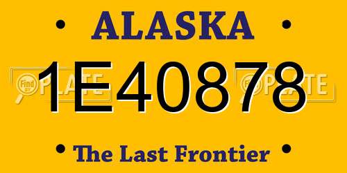 1E40878 Alaska License Plate