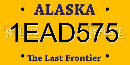 1EAD575 Alaska License Plate