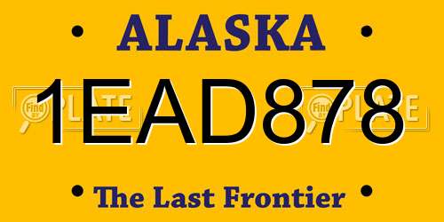 1EAD878 Alaska License Plate