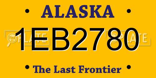 1EB2780 Alaska License Plate