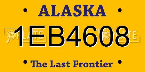 1EB4608 Alaska License Plate