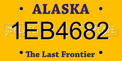 1EB4682 Alaska License Plate