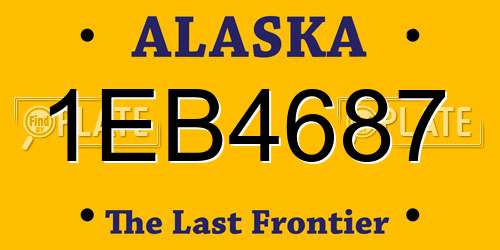 1EB4687 Alaska License Plate