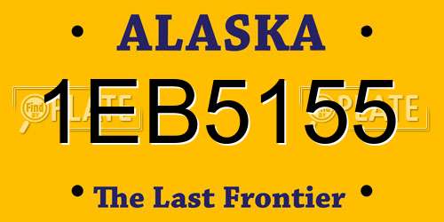1EB5155 Alaska License Plate
