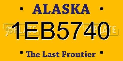 1EB5740 Alaska License Plate