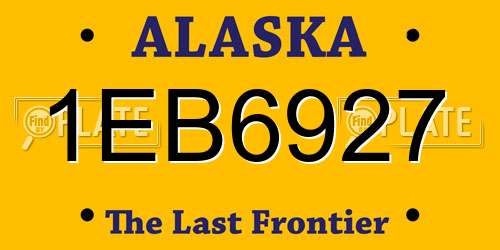 1EB6927 Alaska License Plate