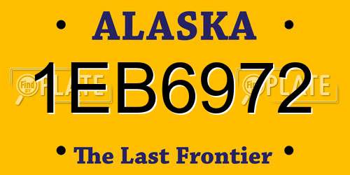 1EB6972 Alaska License Plate