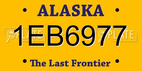 1EB6977 Alaska License Plate