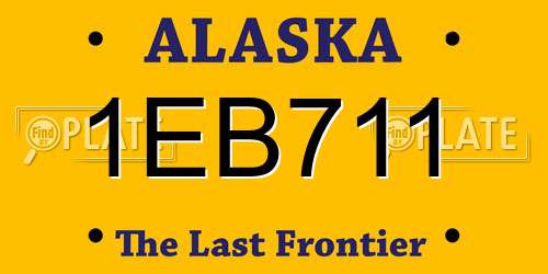 1EB711 Alaska License Plate