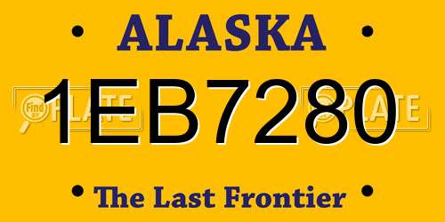 1EB7280 Alaska License Plate