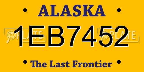 1EB7452 Alaska License Plate