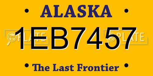 1EB7457 Alaska License Plate