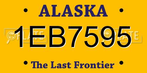 1EB7595 Alaska License Plate