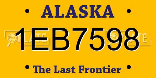 1EB7598 Alaska License Plate
