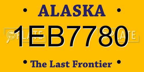 1EB7780 Alaska License Plate