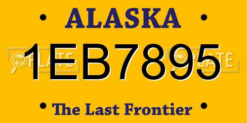 1EB7895 Alaska License Plate