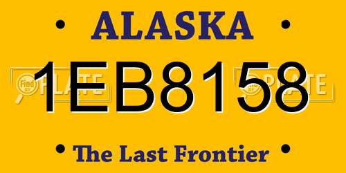 1EB8158 Alaska License Plate
