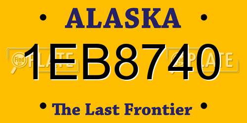 1EB8740 Alaska License Plate