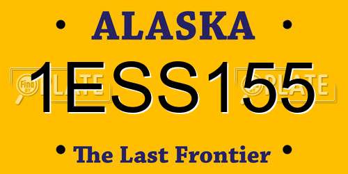 1ESS155 Alaska License Plate