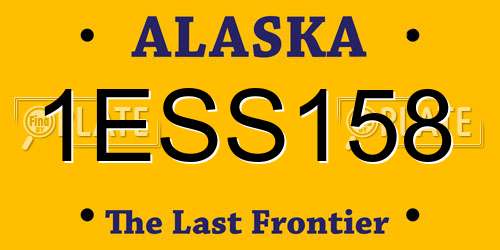 1ESS158 Alaska License Plate