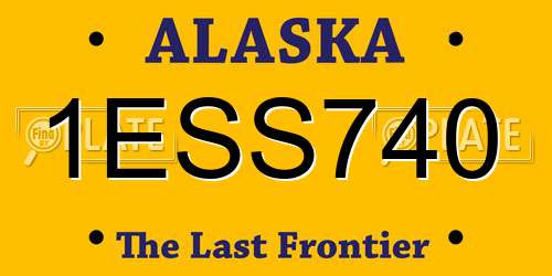 1ESS740 Alaska License Plate