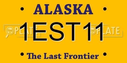 1EST11 Alaska License Plate