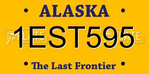 1EST595 Alaska License Plate