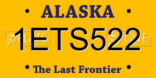 1ETS522 Alaska License Plate