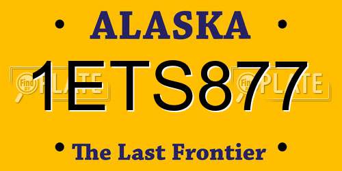 1ETS877 Alaska License Plate