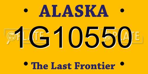 1G10550 Alaska License Plate
