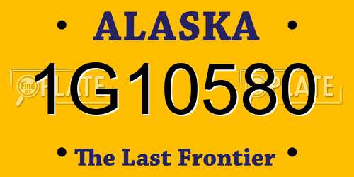 1G10580 Alaska License Plate