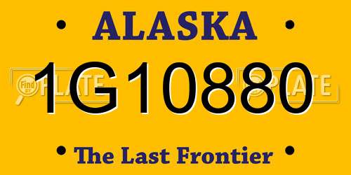 1G10880 Alaska License Plate