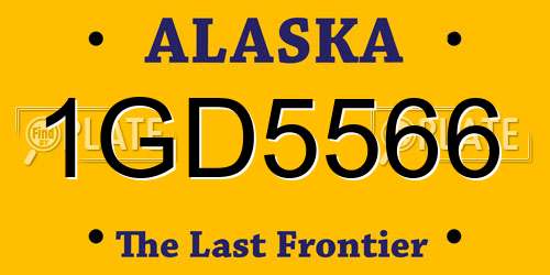 1GD5566 Alaska License Plate