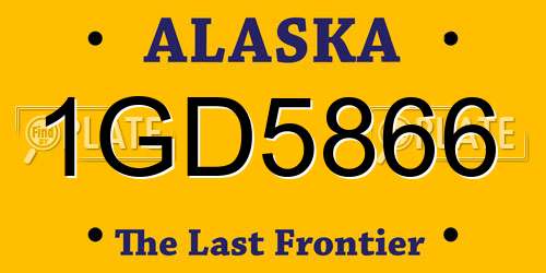 1GD5866 Alaska License Plate
