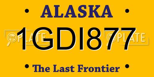 1GDI877 Alaska License Plate