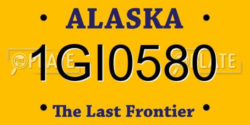 1GI0580 Alaska License Plate