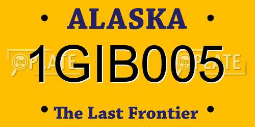 1GIB005 Alaska License Plate
