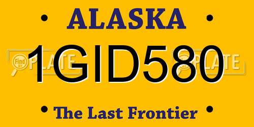 1GID580 Alaska License Plate