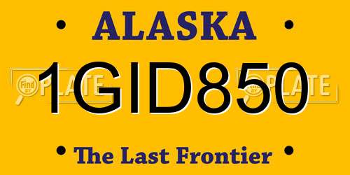 1GID850 Alaska License Plate