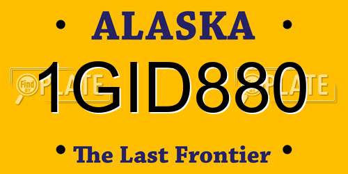 1GID880 Alaska License Plate