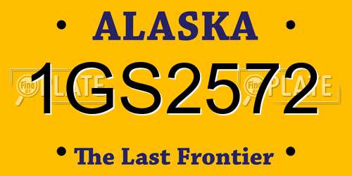 1GS2572 Alaska License Plate
