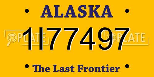 1I77497 Alaska License Plate