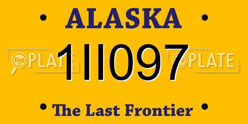 1II097 Alaska License Plate