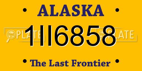 1II6858 Alaska License Plate