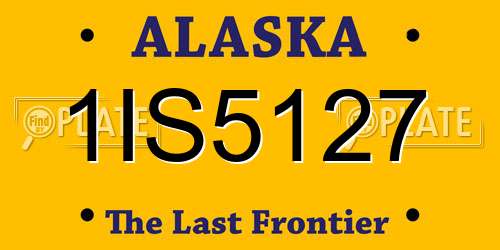 1IS5127 Alaska License Plate