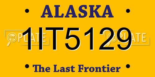 1IT5129 Alaska License Plate