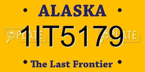 1IT5179 Alaska License Plate